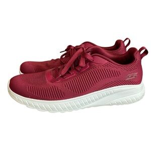 Skechers Bob’s red lace up mesh sneakers 9.5